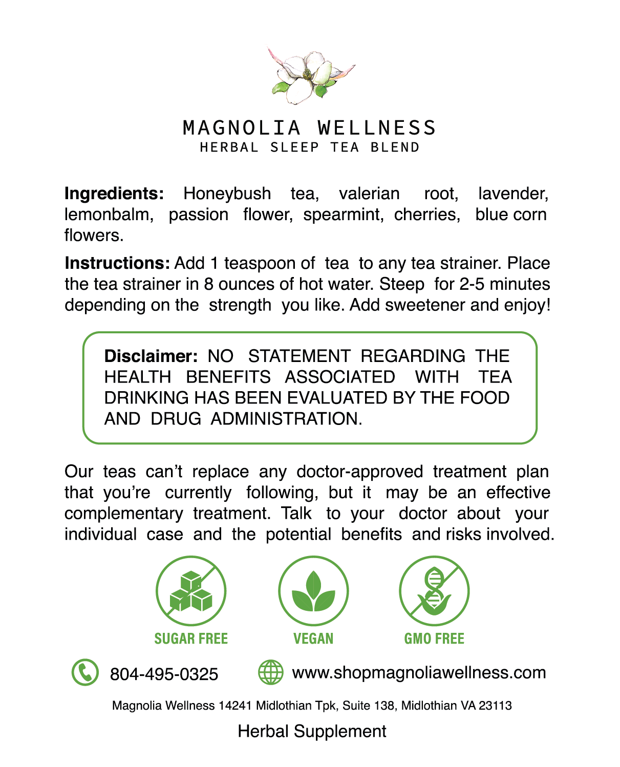 Tranquil Dreams Tea - Herbal Sleep Tea